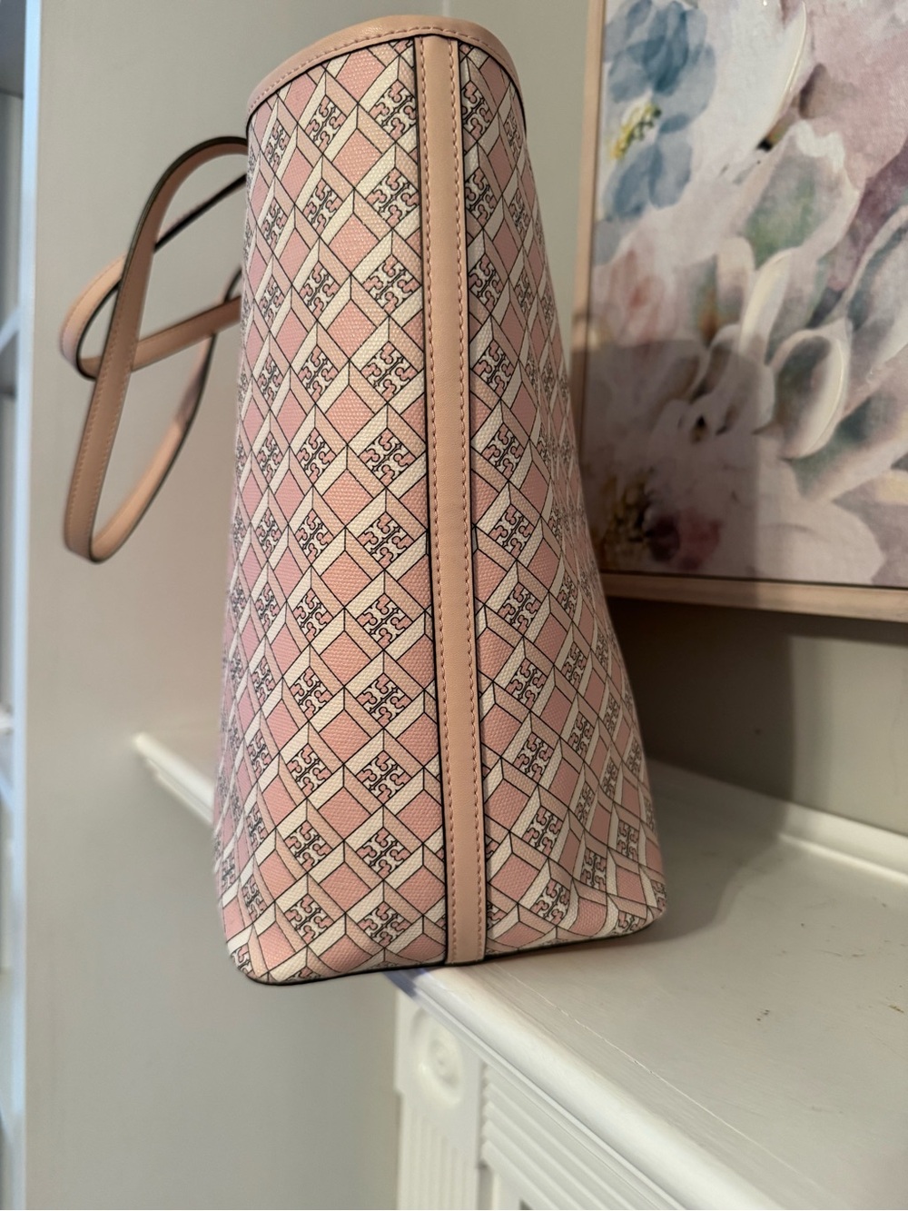 Tory Burch Geo Logo Tote Bag-Large - Picture 6 of 15